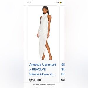 Revolve x Amanda Uprichard white sequin dress